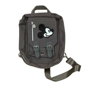Used once Gray canvas Disney Mickey.Mouse crossbody backpack purse